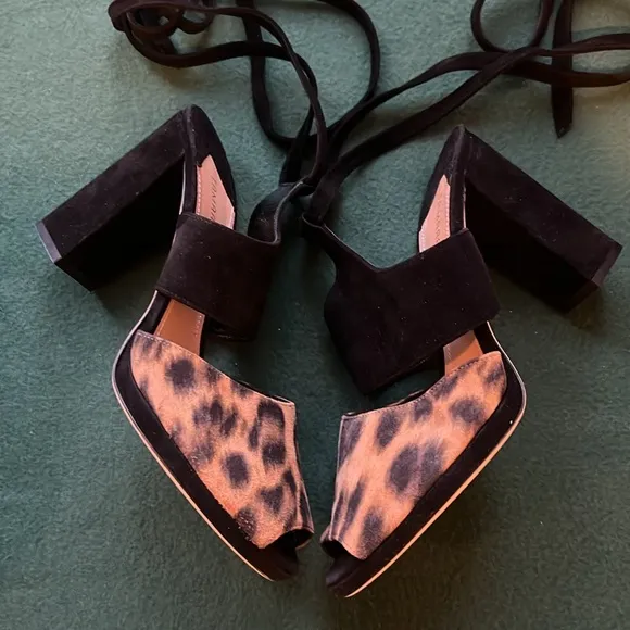 Tamara Mellon Tied Up 96mm Block Heel Sandals – Size US 7 / EU 37