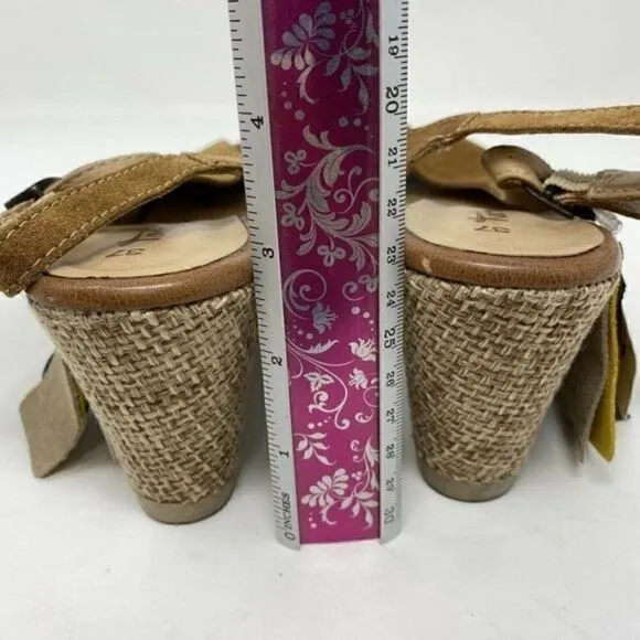 Tamaris Wedge Heel Peep Toe Espadrilles Size 6.5