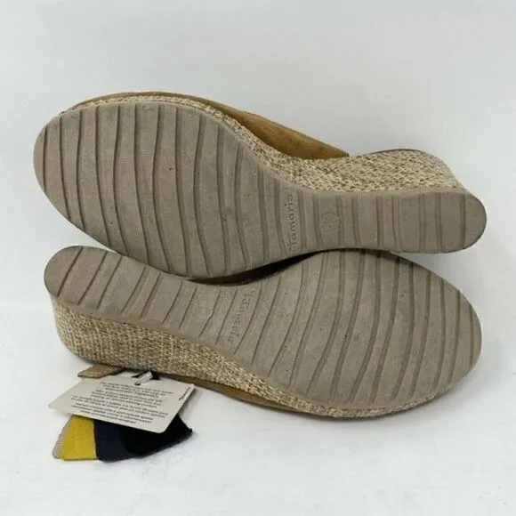 Tamaris Wedge Heel Peep Toe Espadrilles Size 6.5