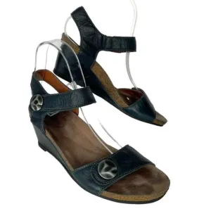 Taos Carousel 3 Patent Leather Casual Open Toe Wedge Sandals Black Brown 39