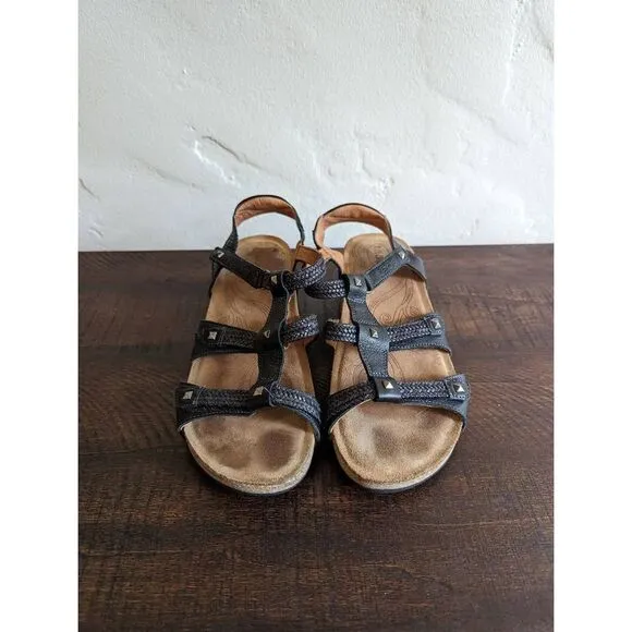 Taos Footwear Eleanor Black Sandals Women's - Size 7-7.5