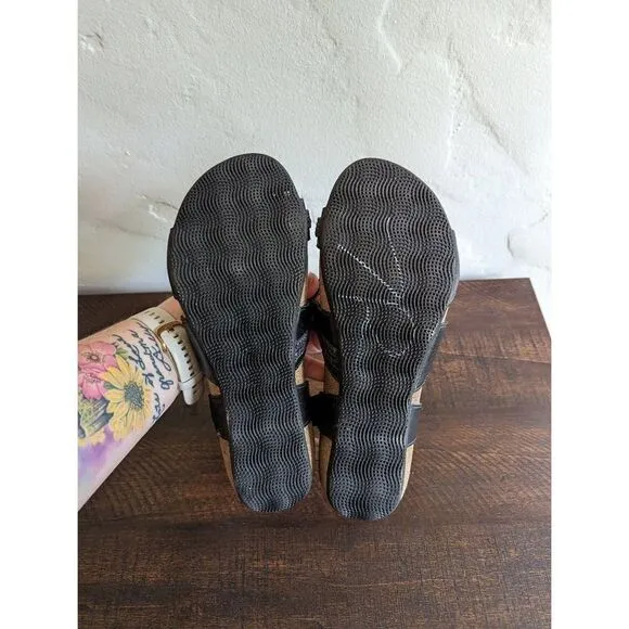 Taos Footwear Eleanor Black Sandals Women's - Size 7-7.5