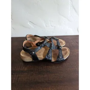 Taos Footwear Eleanor Black Sandals Women's - Size 7-7.5