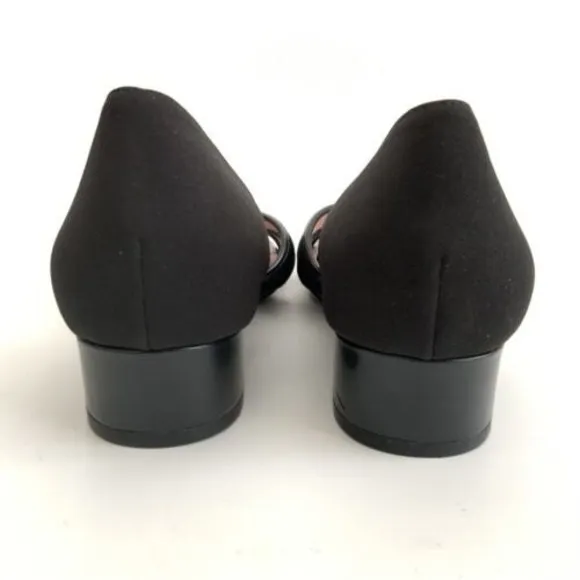 Taryn Rose Sandals Women Size 8M Black Kaida Crisscross Demi-Wedge Open-toe