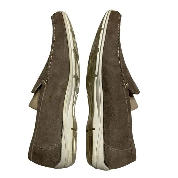Taryn Rose Taupe Nubuck Suede Driving Loafers size 43.5 or 10.5 Men’s