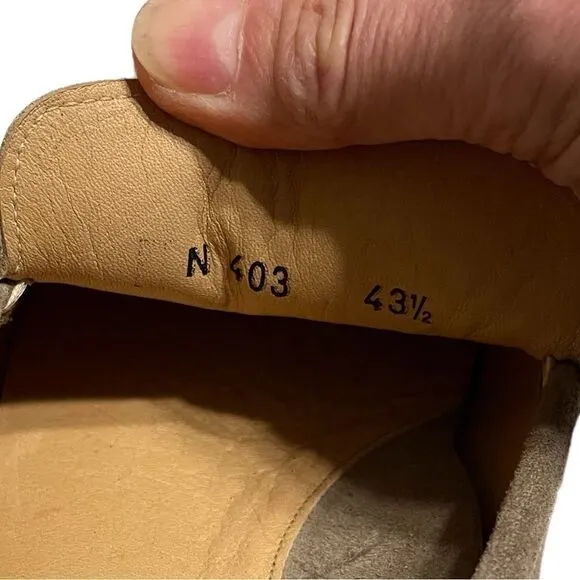 Taryn Rose Taupe Nubuck Suede Driving Loafers size 43.5 or 10.5 Men’s