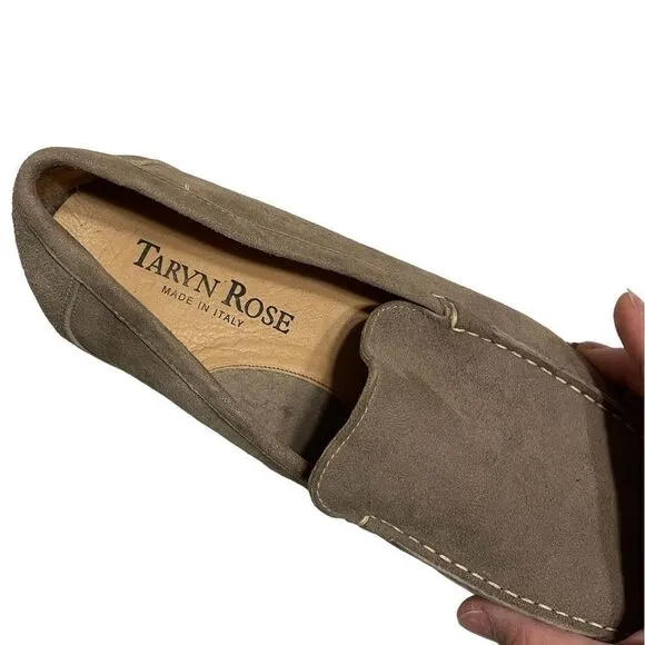 Taryn Rose Taupe Nubuck Suede Driving Loafers size 43.5 or 10.5 Men’s