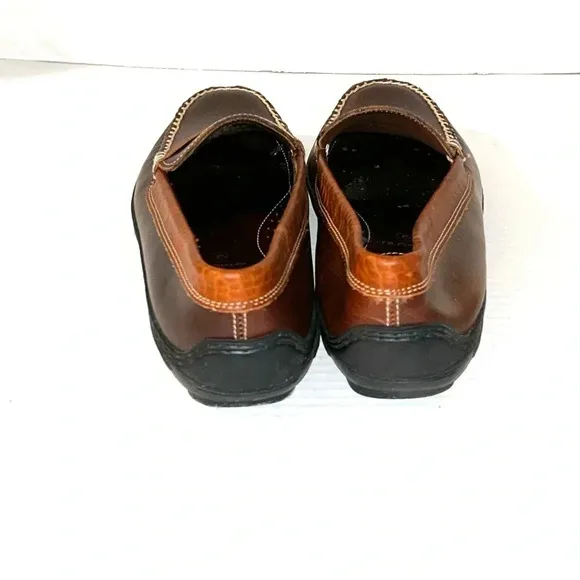 TB Phelps Mens Size 11 Key West Combo Penny Loafers Briar Waxy Sport Rust Croco