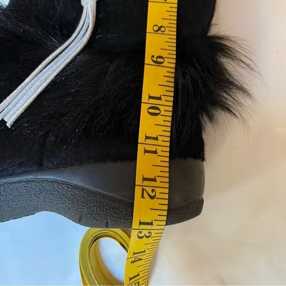 Técnica Mid-Calf Pony-hair Boots in Black Size 7.5