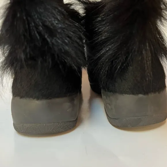 Técnica Mid-Calf Pony-hair Boots in Black Size 7.5
