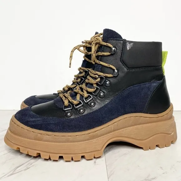 Ted Baker Allicia Black Lace Up Hiker Boot 6