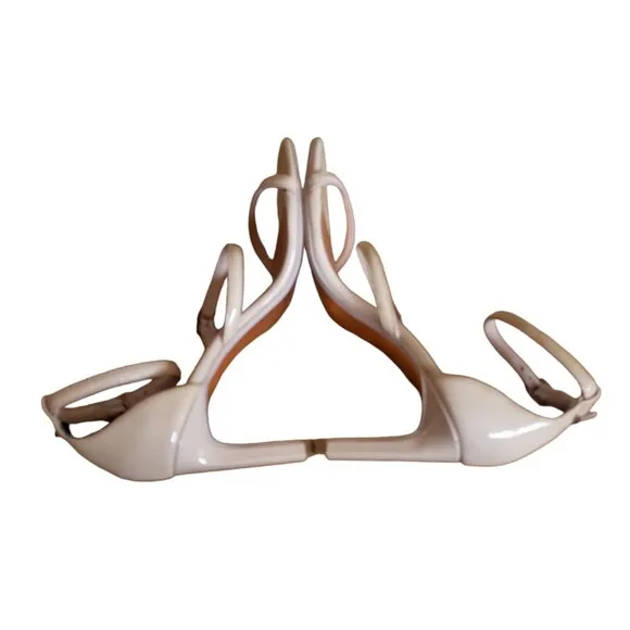 Ted Baker London Patent Nude Ankle Strap Open Toe Sandal Heels Size 7 EUR 37