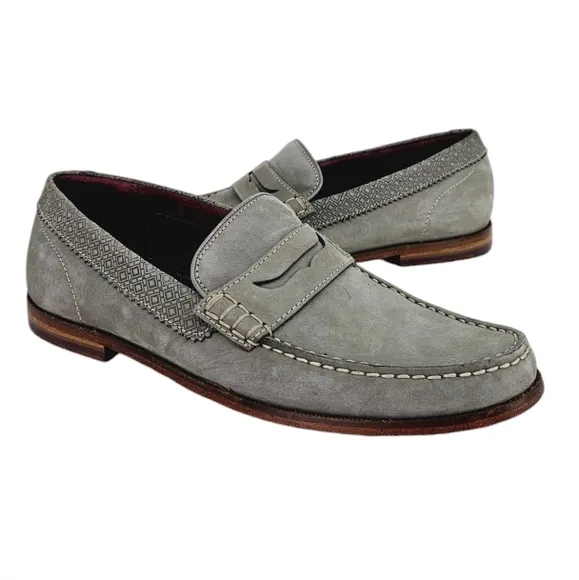 Ted Baker Suede Loafer in Light Grey Size 7.5