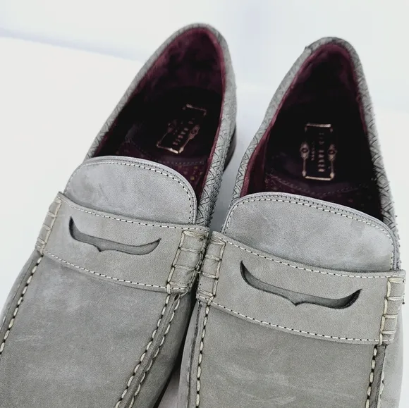 Ted Baker Suede Loafer in Light Grey Size 7.5
