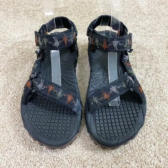 Teva Black Sport Sandals Men's US Size 9 EUC Adjustable Straps Hiking Outdoors