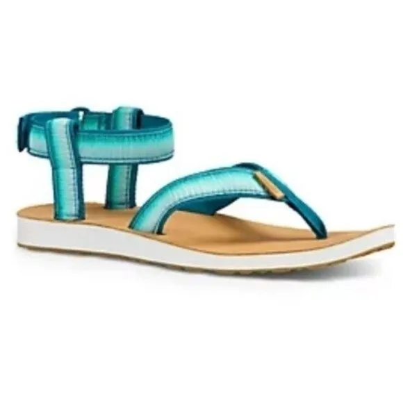 Teva teal hombre gladiador sandals leather sole aqua us 5 BoxA