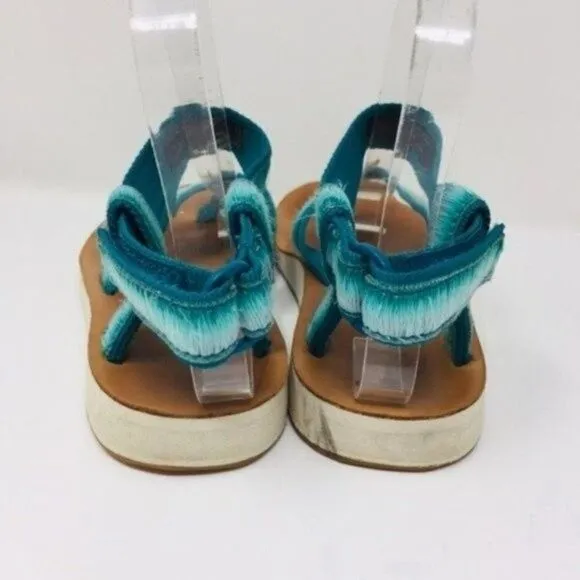 Teva teal hombre gladiador sandals leather sole aqua us 5 BoxA