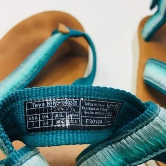 Teva teal hombre gladiador sandals leather sole aqua us 5 BoxA