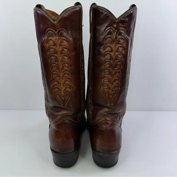 Texas Women's Brown Pointed Toe Mid-Calf Cowgirl Western Boots - Size 7