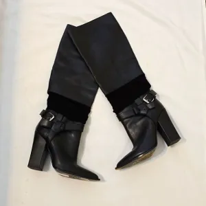 THAKOON ITALIAN WOMENS WESTERN POINTED TOE  BOOTS CHUNKY BUC…