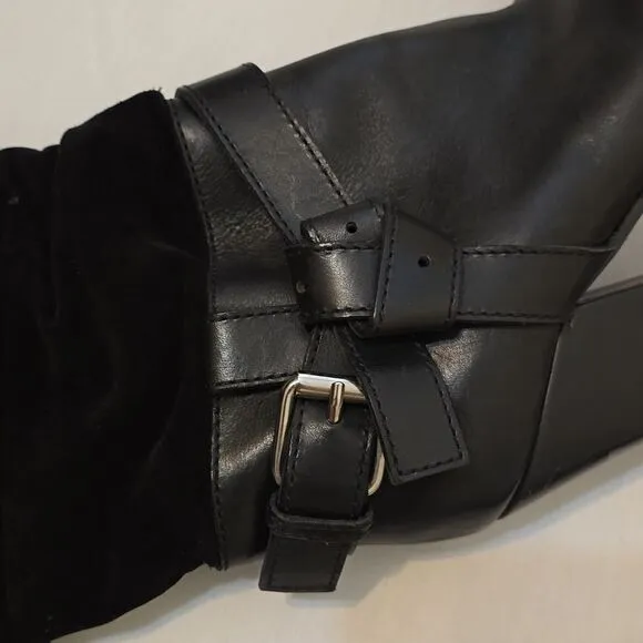 THAKOON ITALIAN WOMENS WESTERN POINTED TOE  BOOTS CHUNKY BUC…