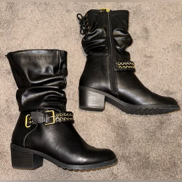 Thalia Sodi Women's Jannice Round Toe Mid Calf Boots