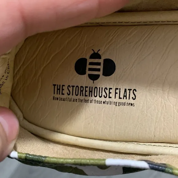 The Storehouse Flats Leather Classic Camouflage Leather Foldable Ballerina Flats