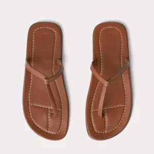 The T-strap leather sandals