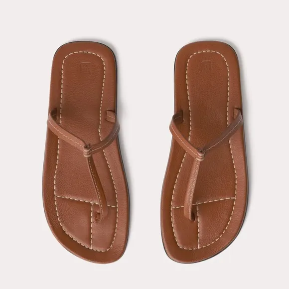 The T-strap leather sandals