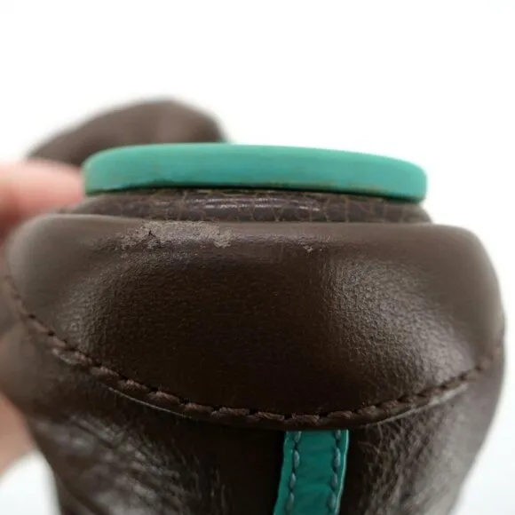 Tieks Ballet Flats Chocolate Brown Slip-on Travel Round Toe Foldable Women's 8M