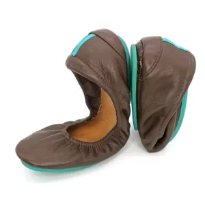 Tieks Ballet Flats Chocolate Brown Slip-on Travel Round Toe Foldable Women's 8M