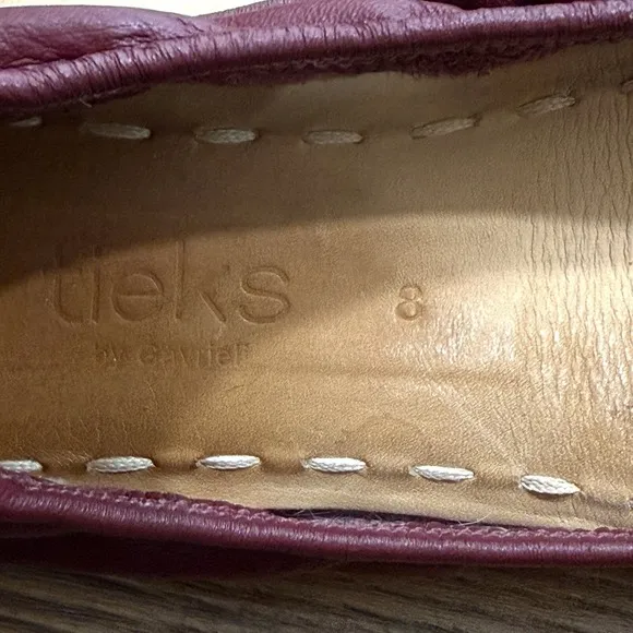 Tieks Ballet Flats Womens 8 Burgundy Leather Foldable Stretch Comfort Gavrielli