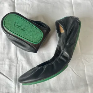 TIEKS Black Flats foldable Ballerina Loafers Sz. 7