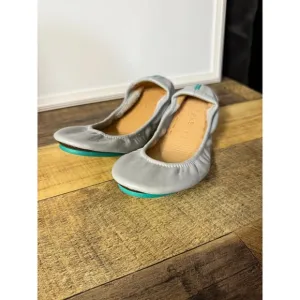 Tieks by Gavrieli Ballet Flats Leather Cool Gray Sz 8 Foldable Comfort Shoes