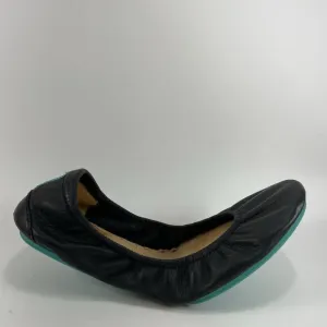 Tieks by Gavrieli Black Leather Ballet Flats Foldable Shoes Womens Size 8