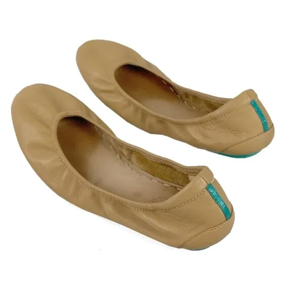 Tieks By Gavrieli Camel Leather Foldable Ballet Fats