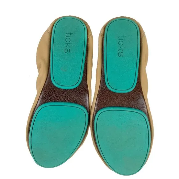 Tieks By Gavrieli Camel Leather Foldable Ballet Fats