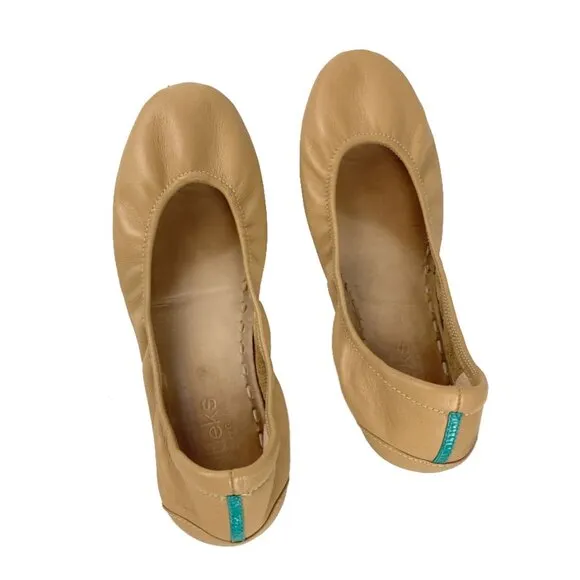 Tieks By Gavrieli Camel Leather Foldable Ballet Fats