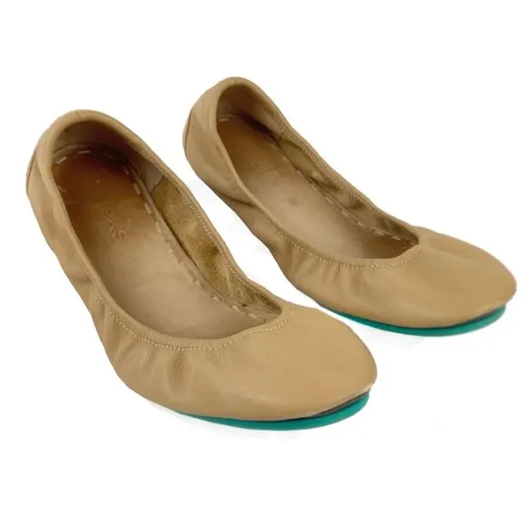 Tieks By Gavrieli Camel Leather Foldable Ballet Fats