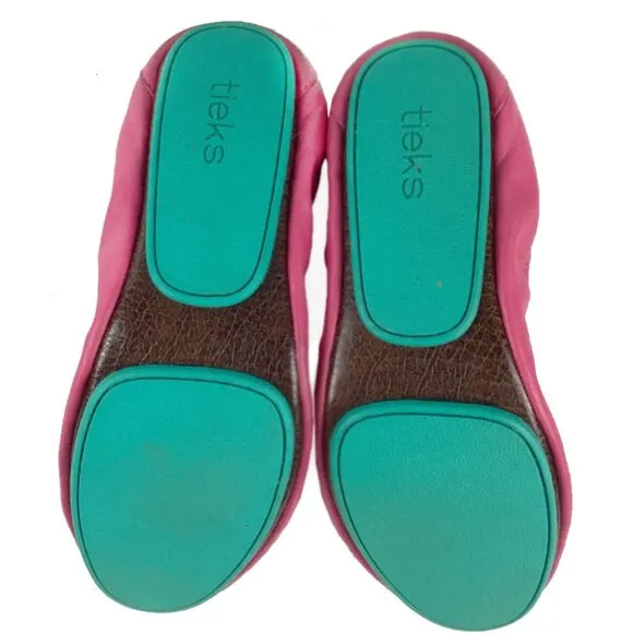Tieks By Gavrieli Fuchsia Leather Foldable Ballet Fats