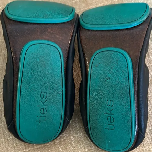 TIEKS by GAVRIELI Matte Black Ballet Flats Project Rehab Foldable Travel 9