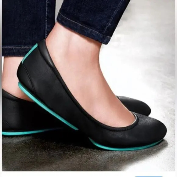 TIEKS by GAVRIELI Matte Black Ballet Flats Project Rehab Foldable Travel 9