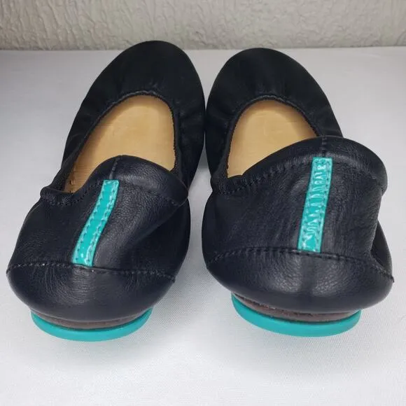 Tieks by Gavrieli Matte Black Ballet Flats Womens Size 7 Leather Foldable Shoes