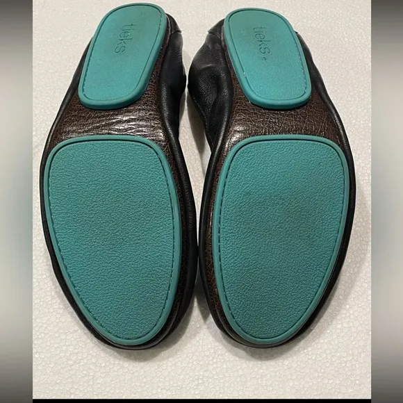 Tieks by Gavrieli Matte Black Leather Flats Size 9 Ballet Shoes Foldable