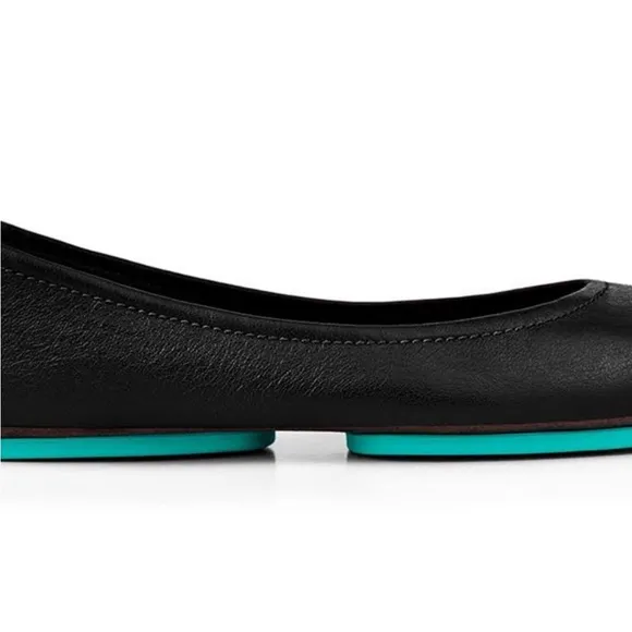 Tieks by Gavrieli Matte Black Leather Flats Size 9 Ballet Shoes Foldable