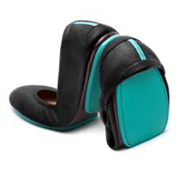 Tieks by Gavrieli Matte Black Leather Flats Size 9 Ballet Shoes Foldable