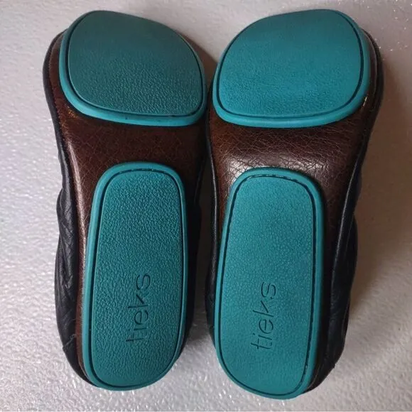 Tieks By Gavrieli Matte Black Leather Ballet Flats Size 8