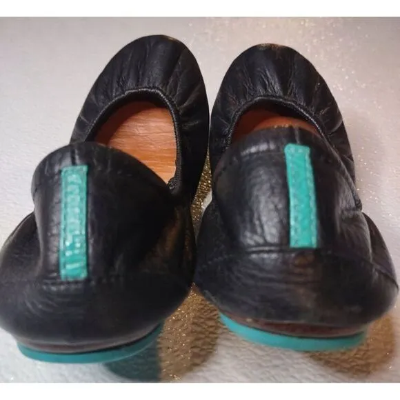 Tieks By Gavrieli Matte Black Leather Ballet Flats Size 8