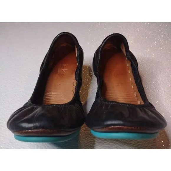 Tieks By Gavrieli Matte Black Leather Ballet Flats Size 8