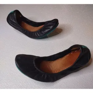 Tieks By Gavrieli Matte Black Leather Ballet Flats Size 8